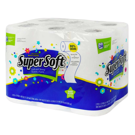 SuperSoft Bath Tissue (2PLY, 300 Sheets)