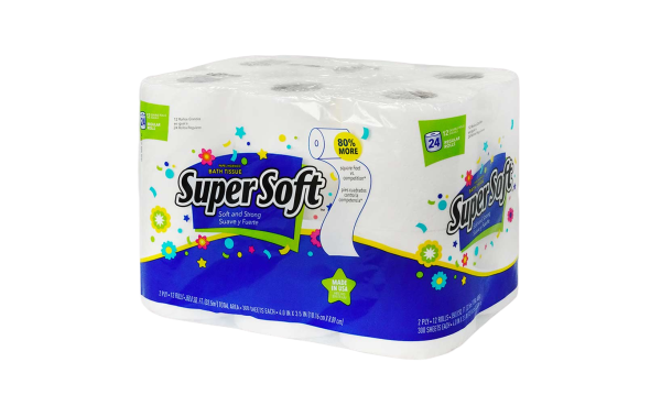 SuperSoft Bath Tissue (2PLY, 300 Sheets)